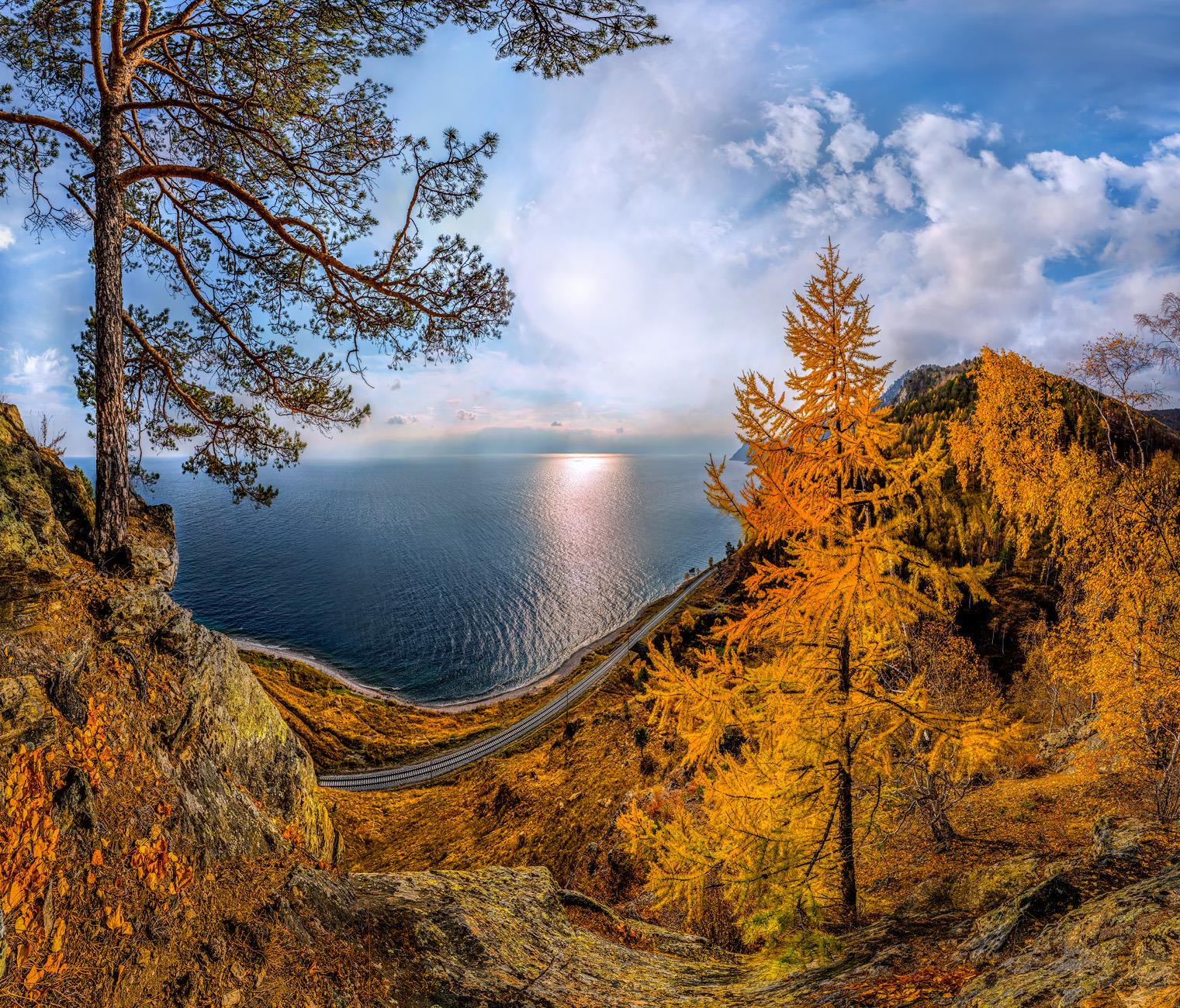 Вид на озеро - интерьерная фотокартина