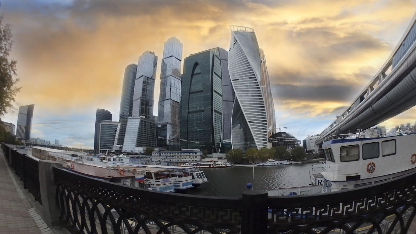 Панорама Москва Сити - интерьерная фотокартина