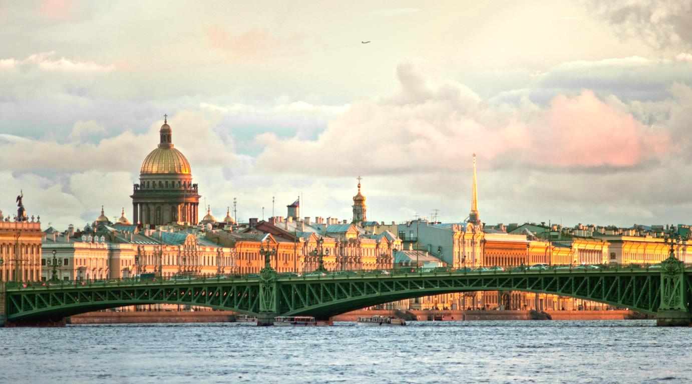 Вид на Троицкий мост - интерьерная фотокартина