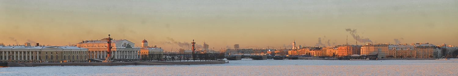 Панорама зимнего Петербурга - интерьерная фотокартина