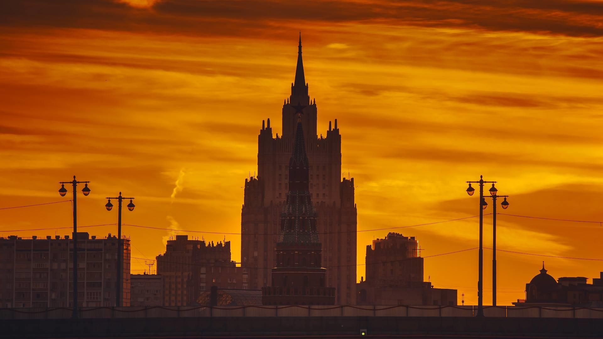 Вечерняя Москва - интерьерная фотокартина