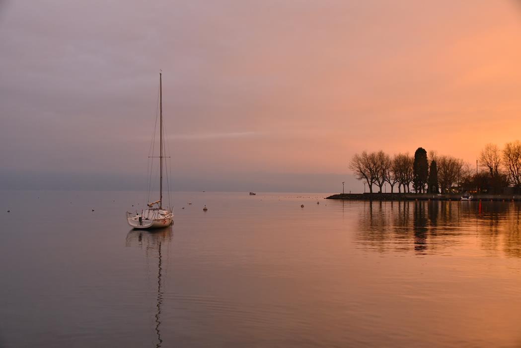 Фотокартина Женевское озеро на закате