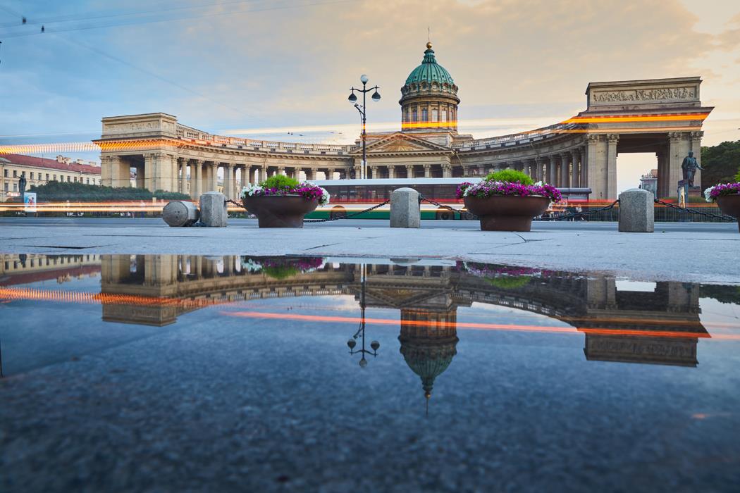 Вид на Казанский собор - интерьерная фотокартина