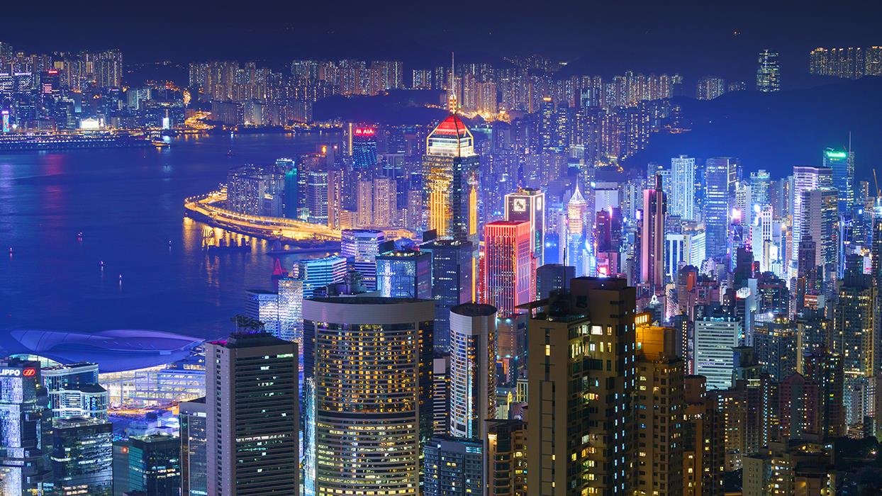 Ночной Гонконг2 - интерьерная фотокартина