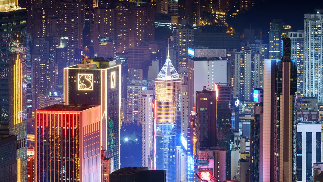 Ночной Гонконг 3 - интерьерная фотокартина
