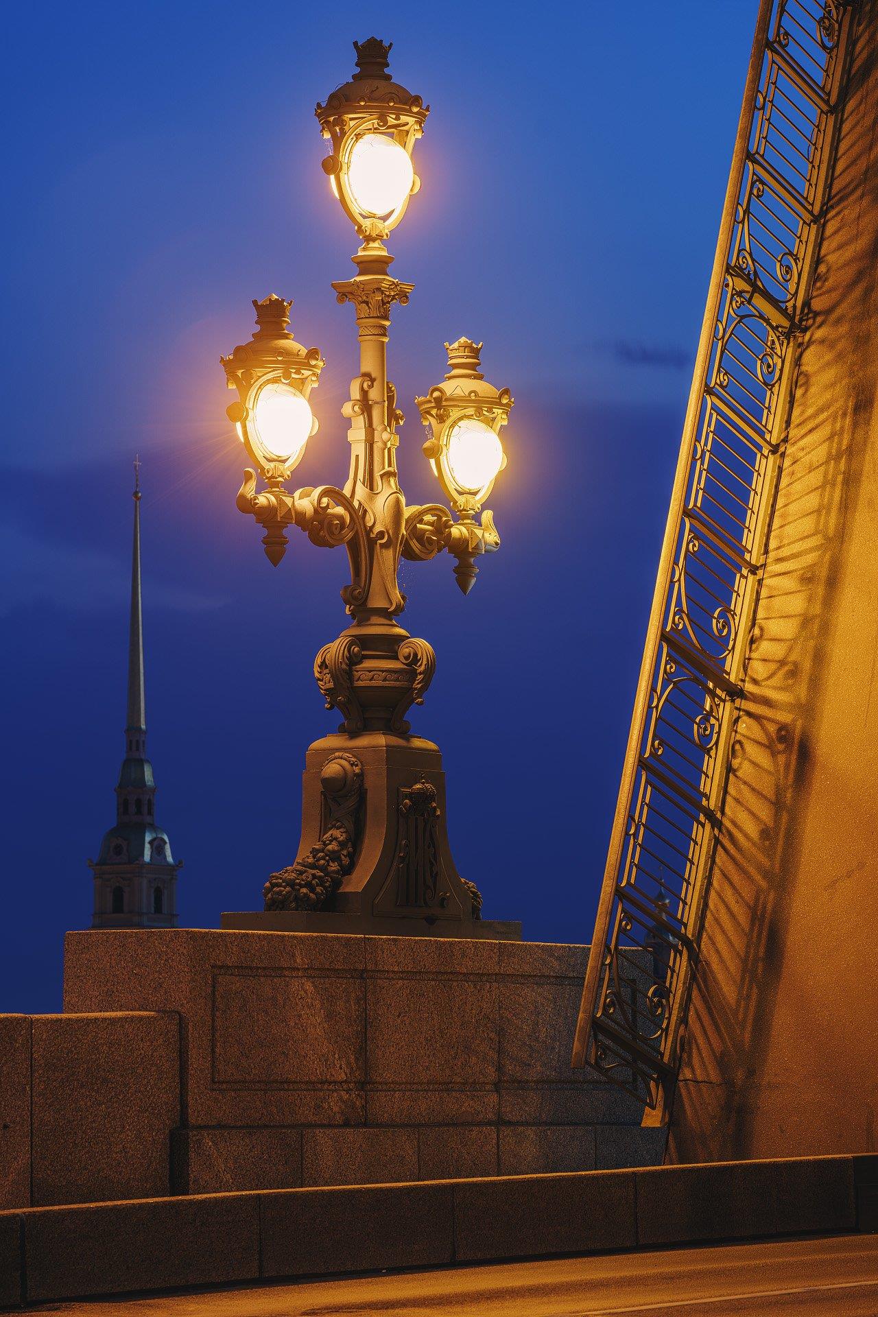 Фонарь Троицкого моста - интерьерная фотокартина