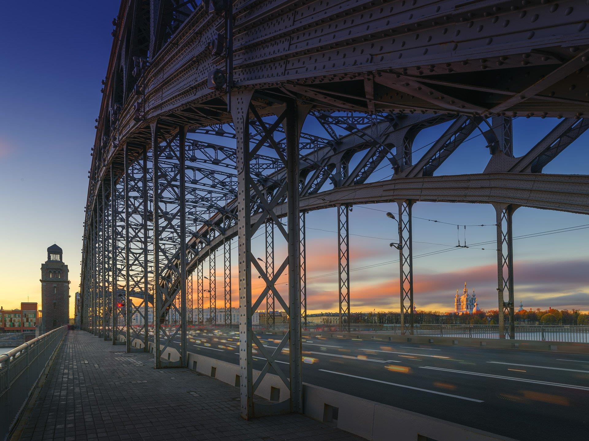 Большеохтинский мост 2 - интерьерная фотокартина