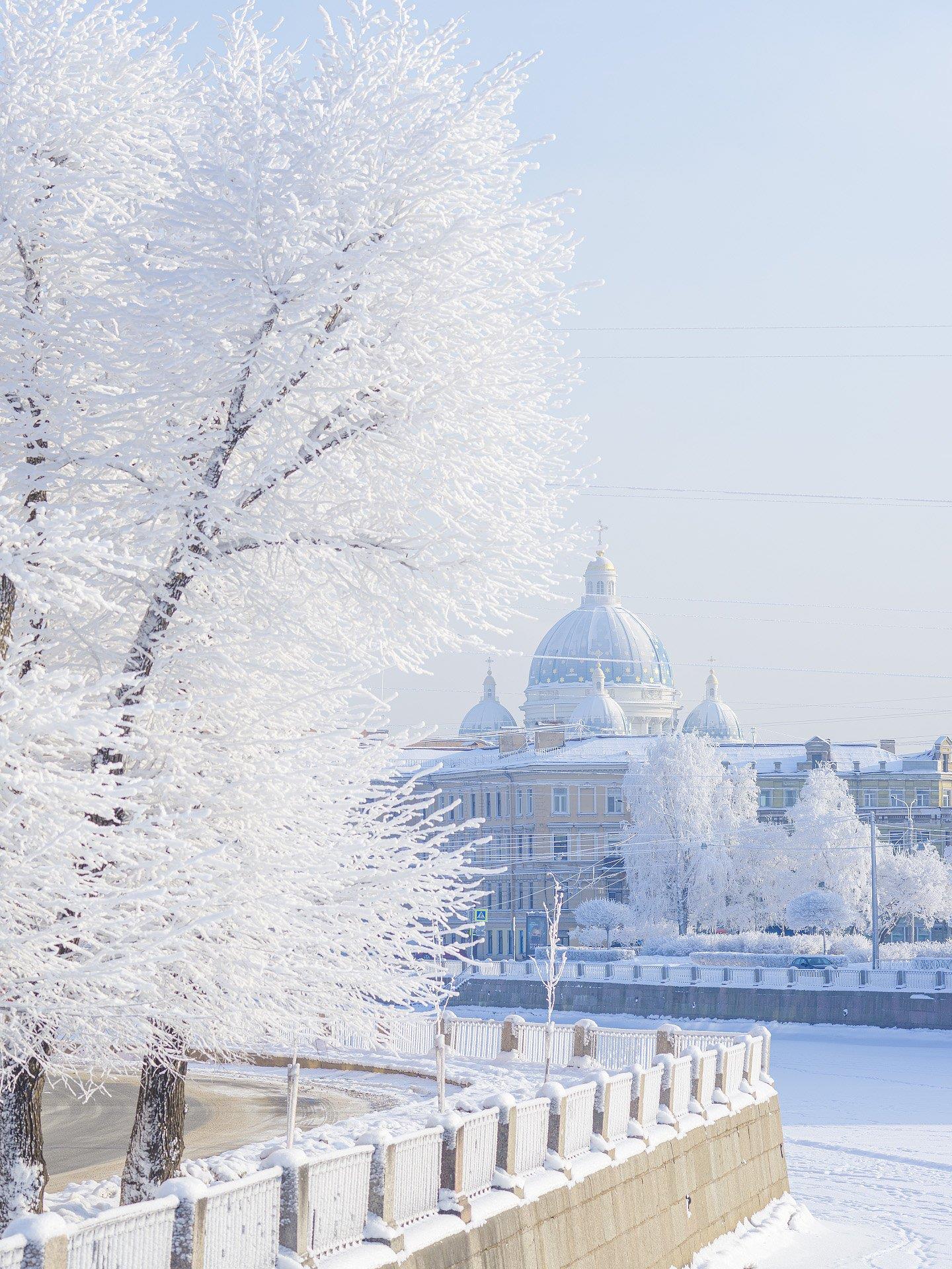 Заснеженный Петербург - интерьерная фотокартина